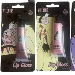 3 pack of Disney Villans shimmer lip-gloss